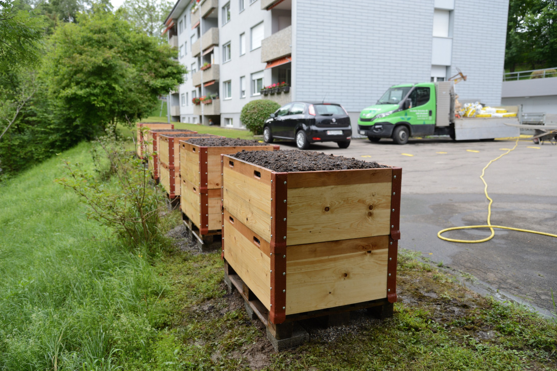 Die Hochbeete sind bereit