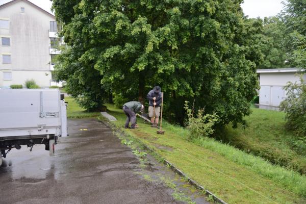 Aufstellen der Hochbeete