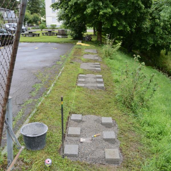 Aufstellen der Hochbeete